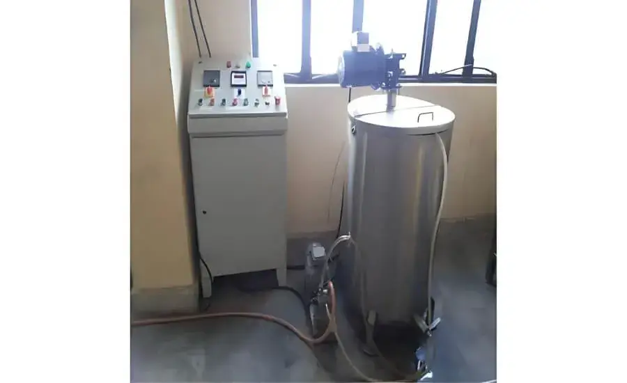 Coating Pan oil spray unit detail and control panel