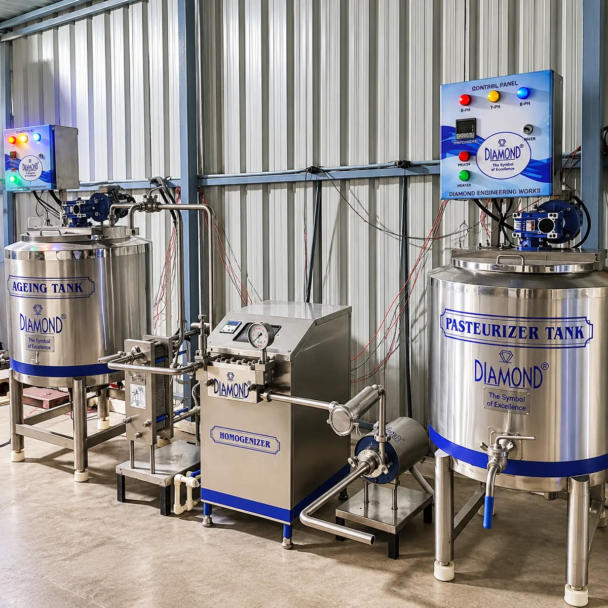 Complete 200 LPH ice cream plant for sale in Bhopal