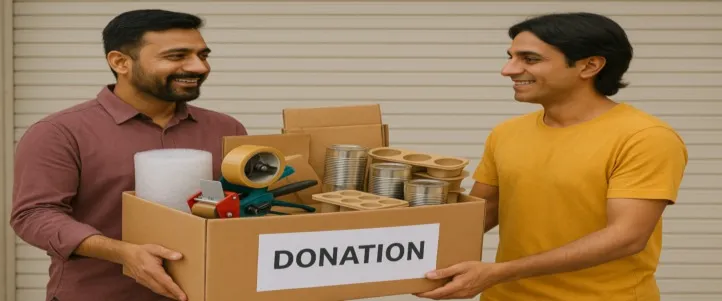 Share and donate surplus packaging